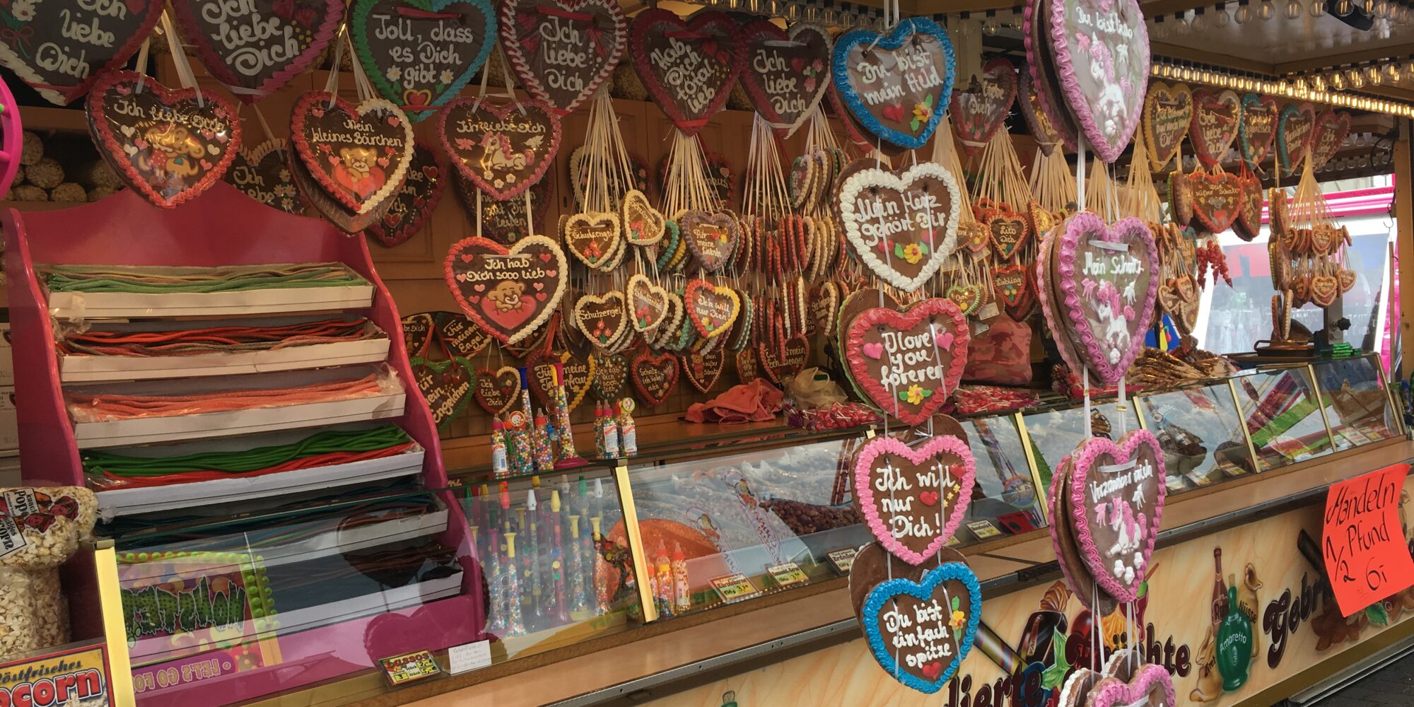 Lebkuchenherzen auf der Klever Kirmes