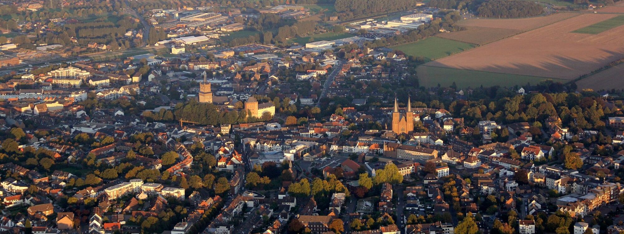 Luftbild der Stadt Kleve am Niederrhein