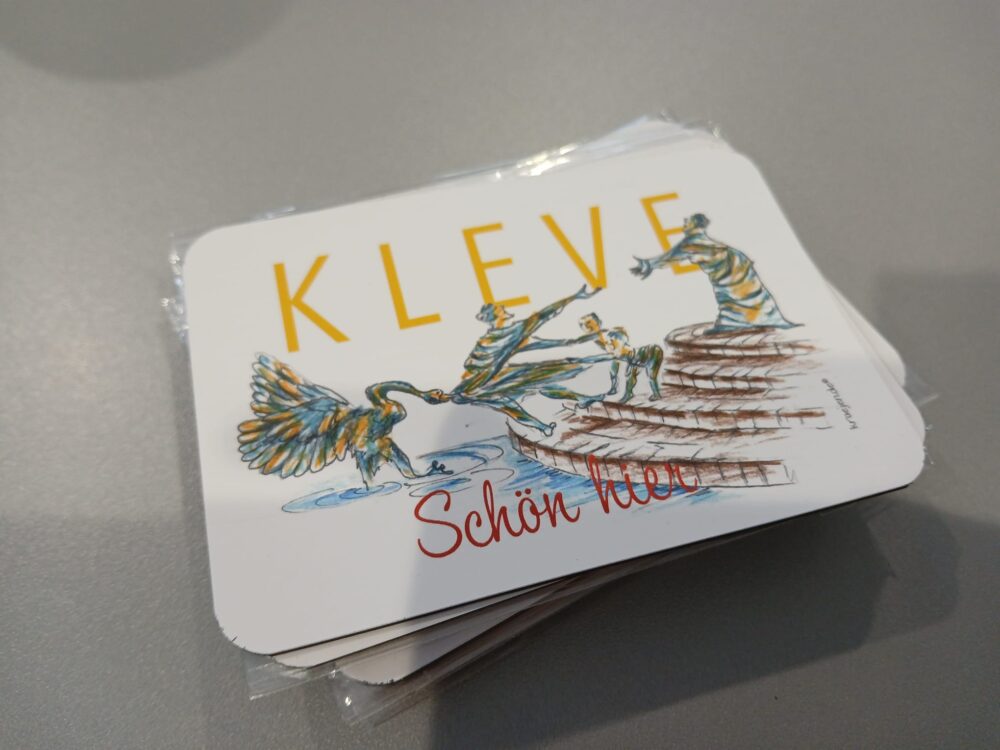 Magnet Kraejen mit Elsabrunnen und Schriftzug Kleve